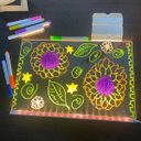 Ver imagem 4 de Lousa Luminaria Led Caneta Quadro Recado Desenho Escrita Anotaçao Mesa Sala Quarto Trabalho Escola e