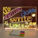 Ver imagem 7 de Lousa Luminaria Led Caneta Quadro Recado Desenho Escrita Anotaçao Mesa Sala Quarto Trabalho Escola e
