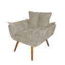 Ver imagem 4 de Kit 2 Poltronas Decorativa Sala Recepção Escritório Opala Suede Bege