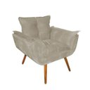 Ver imagem 2 de Kit 2 Poltronas Decorativa Sala Recepção Escritório Opala Suede Bege