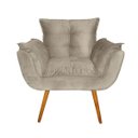 Ver imagem 3 de Kit 2 Poltronas Decorativa Sala Recepção Escritório Opala Suede Bege