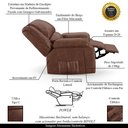 Ver mais imagens de Poltrona do Papai Reclinável Sala de Cinema Barcelona Controle Elétrico Usb Pu Marrom Brilho