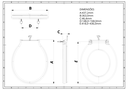 Ver imagem 3 de Assento Tampa para Vaso Sanitário Oval Almofadado Especial Econômico Perfumado Floral Branco Durín