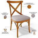Ver imagem 6 de Kit 04 Cadeiras para Sala de Jantar e Estar Living Estofada Ávila L02 Linho Bege - Lyam