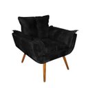 Ver imagem 2 de Kit 2 Poltronas Decorativa Sala Recepção Escritório Opala Suede Preto