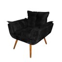 Ver imagem 4 de Kit 2 Poltronas Decorativa Sala Recepção Escritório Opala Suede Preto
