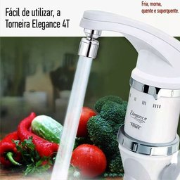 Fame Torneira Elétrica Elegance 4t de 5400w para Parede Cor Branco 220v - 9