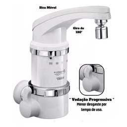 Fame Torneira Elétrica Elegance 4t de 5400w para Parede Cor Branco 220v - 6