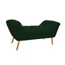 Ver imagem 3 de Kit Cabeceira Calçadeira Veneza 100cm Suede Verde