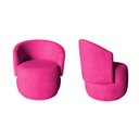 Ver imagem 1 de Kit 2 Poltronas Decorativa Beatriz Orgânica Veludo Rosa Pink
