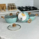 Ver imagem 4 de Conjunto de Panelas 3pç Cerâmica Verde Indução Mundiart