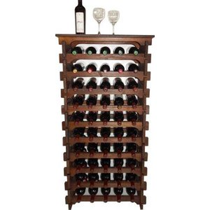 Adega Vinho Madeira 50 Garrafas Tipo Mesinha Cor Embuia C05