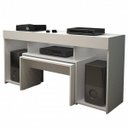 Ver mais imagens de Rack com Mesa Embutida e Painel para TV até 55 Polegadas Ravena Espresso Móveis