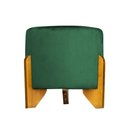 Ver imagem 1 de Puff Decorativa para Sala Thor Base Madeira Maciça Veludo Divini Decor:verde