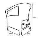 Ver imagem 3 de Kit 2"tronas Fibra Sintética Tabaco com Branco Gelo