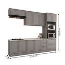Ver imagem 6 de Cozinha Completa Orlando 10 Portas 5 Gavetas 100% Mdf Americana Cinza - Panorama Móveis