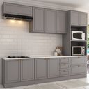 Ver imagem 1 de Cozinha Completa Orlando 10 Portas 5 Gavetas 100% Mdf Americana Cinza - Panorama Móveis