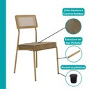 Ver imagem 2 de Conjunto Sala de Jantar Lina 4 Lugares Tampo MDP Cadeiras Tecidos Premium Dourado 99cm Móveis