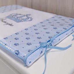 Trocador Bebe 02 Peças 70x50cm Príncipe Imperial Azul Claro - 4