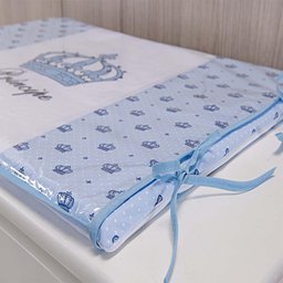 Trocador Bebe 02 Peças 70x50cm Príncipe Imperial Azul Claro - 3