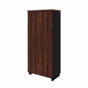 Ver imagem 2 de Armário Alto para Escritório com Portas e 4 Prateleiras 80 x 45 x 160 cm F5 Office Cor:Louro Preto
