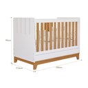Ver imagem 7 de Jogo de Quarto Infantil Biscoito Cômoda 6 Gavetas e Berço Branco/nature - Permóbili Baby