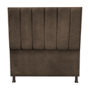 Ver imagem 2 de Cabeceira Casal 1.40 cm para Cama Box Laura Suede:Marrom