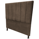 Ver imagem 3 de Cabeceira Casal 1.40 cm para Cama Box Laura Suede:Marrom
