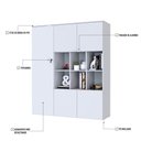 Ver imagem 5 de Armário Alto com Nichos e 05 Portas 161,5x135x42cm Wlan135 Branco Chess
