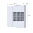 Ver imagem 6 de Armário Alto com Nichos e 05 Portas 161,5x135x42cm Wlan135 Branco Chess
