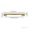 Puxador Zen Alça Dupla Moma 636mm Dourado - 2