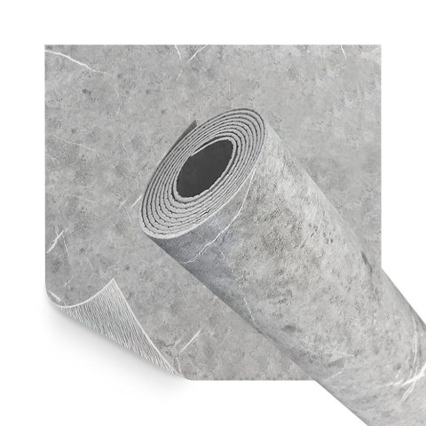 Placa Revestimento Adesiva Flexível Marmo Striato Satiny Cinza Acetinado 60x300cm