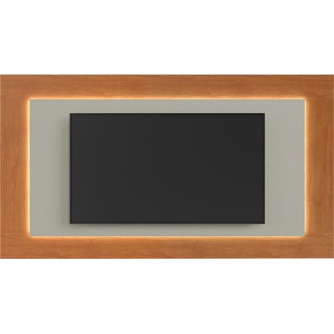 Painel para TV Atenas com LED até 65 pol. 220 cm Naturalle/Off White - Mavaular