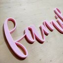 Ver imagem 2 de Adorno De Parede Família - Palavra Decorativa, Quadro, lettering - Toque 3D:Rosa