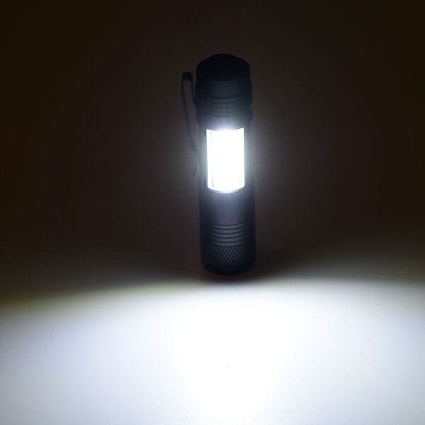 Super Lanterna Tática com Zoom e Luz Lampião Lateral - 2