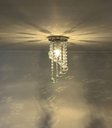 Ver imagem 4 de Lustre de Cristal K9 Redondo Espiral 30 Cm de Altura Base Aço Inox Soquete E27