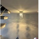 Ver imagem 5 de Lustre de Cristal K9 Redondo Espiral 30 Cm de Altura Base Aço Inox Soquete E27