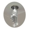 Lustre de Cristal K9 Redondo Espiral 30 Cm de Altura Base Aço Inox Soquete E27 - 2