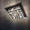 Ver imagem 2 de Lustre de Cristal K9 Legítimo Quadrado Base Inox 30x30 Cm Clean