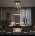Ver imagem 2 de Lustre de Cristal K9 Legítimo Redondo Base Inox e Altura de 50 Cm