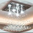 Ver imagem 2 de Lustre de Cristal K9 Legítimo Sala Quarto Base Inox 30x30 Cm - Ilustre Cristais