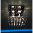 Ver imagem 2 de Lustre de Cristal K9 Legítimo Sala Quarto Base Inox 30x30 Cm - Ilustre Cristais