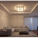 Ver imagem 3 de Lustre de Cristal K9 Legítimo Quadrado Base Inox 40x40 Cm