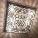 Ver imagem 1 de Lustre de Cristal K9 Legítimo Quadrado Base Inox 40x40 Cm