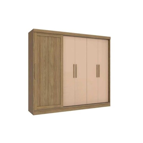Guarda Roupa 5 Portas Flex e 4 Gavetas N564 Nogueira/Macadamia - Kappesberg