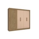 Ver imagem 1 de Guarda Roupa 5 Portas Flex e 4 Gavetas N564 Nogueira/Macadamia - Kappesberg