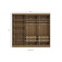 Ver imagem 2 de Guarda Roupa 5 Portas Flex e 4 Gavetas N564 Nogueira/Macadamia - Kappesberg