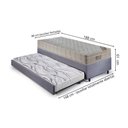 Ver imagem 2 de Bicama Box 88x188 Suede Cinza com Colchão Airtech Ortobom