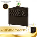 Ver imagem 3 de Cabeceira para Cama Casal 140cm Holanda Veludo Chocolate