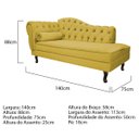 Ver imagem 5 de Kit Diva Recamier Diana 140cm Lado Direito e 02 Poltronas Julia Suede - Doce Sonho Móveis RECAMIER D